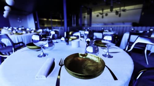 Corporate Event Featuring Wide Table with Neon Accents and Scenic Views