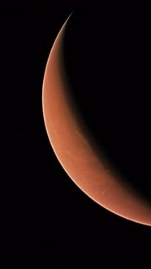 Amazing Red Planet Mars in Deep Stellar Space