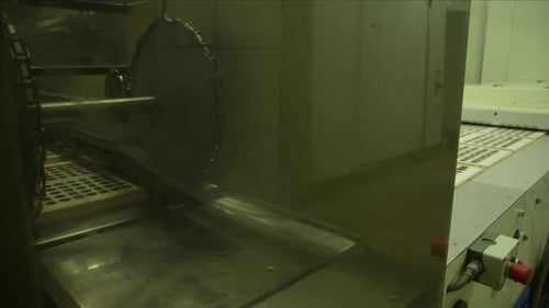 Chocolate Manufacturing Machine Creates Rows of Treats