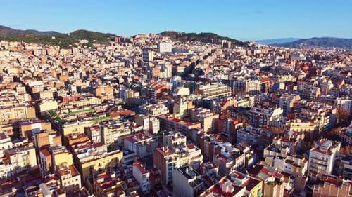 Breathtaking Aerial View of a Vibrant Sunlit Mediterranean Coastal City
