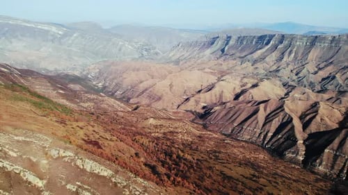 Aerial view of beautiful mountain range, daytime