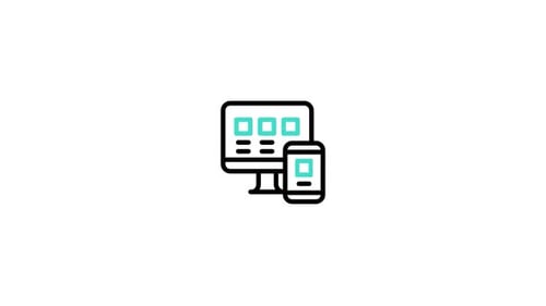 Animiertes Symbol für responsives Design