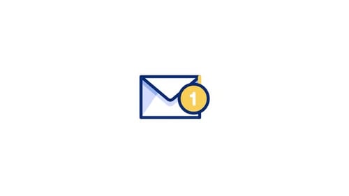 Animated Email Notification Icon with New Message Alert