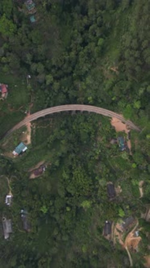 Vue aérienne du pont à neuf arches de Demodara, Ella, Sri Lanka