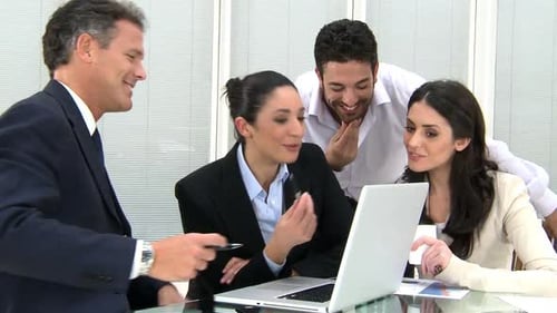 Happy hispanic woman posing and smiling isolated on white background in studio