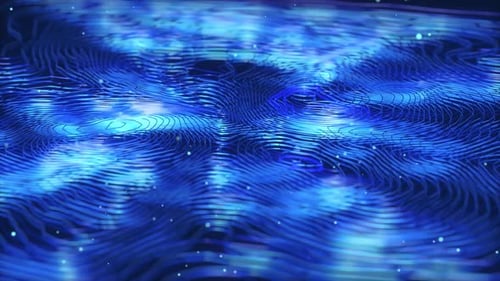 Abstract Blue Wavy Lines Digital Topography Background Animation