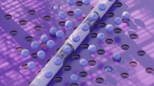 3D-Animation mit springenden Murmeln