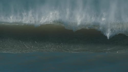 Wave breaks. Powerful Atlantic's Ocean wave breaks on the Brazilian shore
