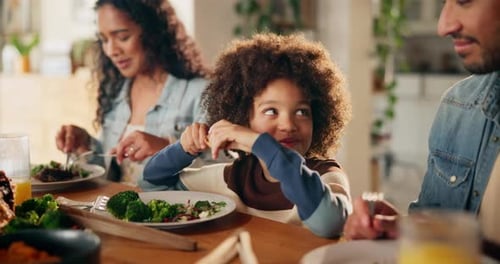 Family Having Lunch Together at Home