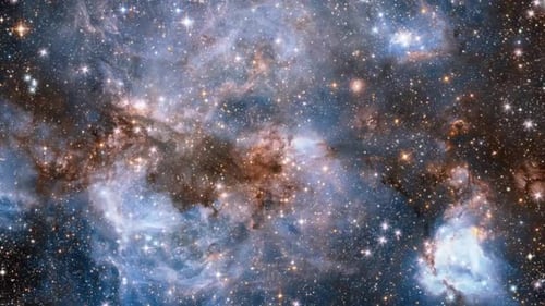 Deep Space Nebula with Twinkling Stars Background Animation