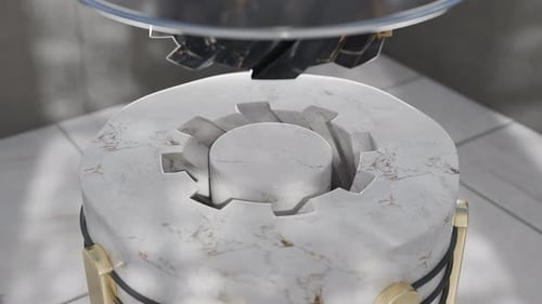 Gears Fitting Looping 3d Rendering