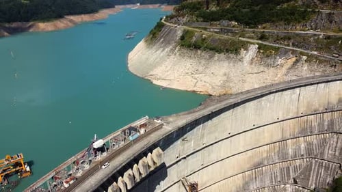 Big Dam in Georgia Aerial Shot