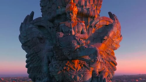 Amazing Sunset of Garuda Wisnu Kencana GWK Culture Park in South Kuta Bali Indonesia