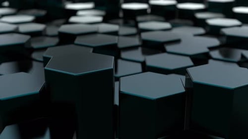 Abstract Technology Hexagon Field Pulsating Motion Graphic
