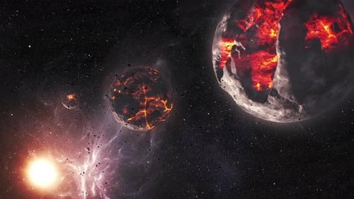 Sterbende Planeten im Weltraum, Heranzoomen