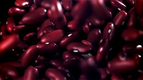 The Fall of Red Beans Filmed on a Highspeed Camera at 1000 Fps
