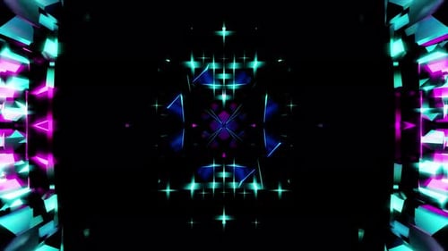 Newest Glare Blue And Purple Pink Equalizer Vj Loop For Music Party Background