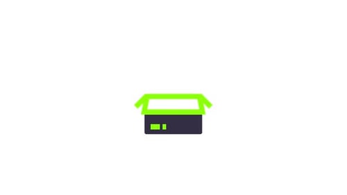 Flat Design Animation of an Opening Shipping Box