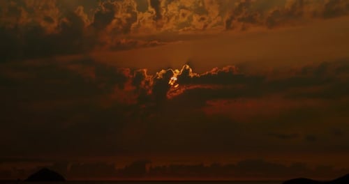 Red Skies Sunset with the Clouds Falling Sunset Clouds Sea Beach Timelapse Sunrise on Seashore Ocean