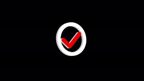 3D check mark icon, tick mark