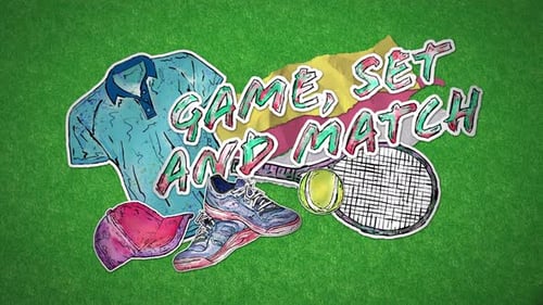 Tennis Game Set & Match Graphic Cluster