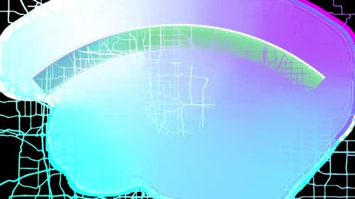 Collection Radar : animation graphique de recherche cartographique avec un élément en arc dans une boucle