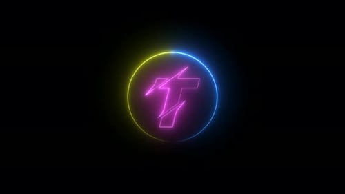 Abstract Neon Glow Symbol Loop Animation