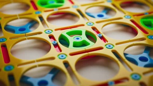 Buntes ineinandergreifendes Spielzeug-Bauset