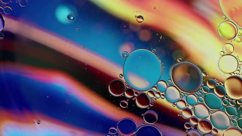 Abstract Bubbles with Colorful Background