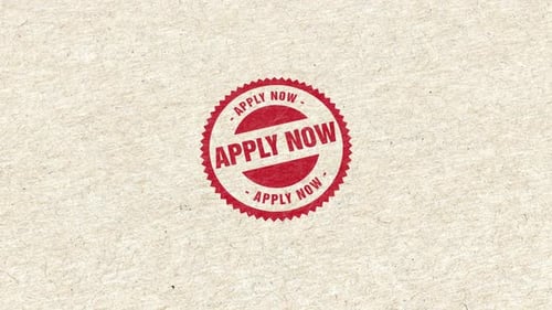 Golden Stamp Animation Revealing Apply Now Message