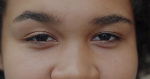 Person's Eyes in Extreme Close Up