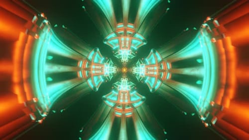 Psychedelic and Vivid VJ Backdrop with a Futuristic Vibe