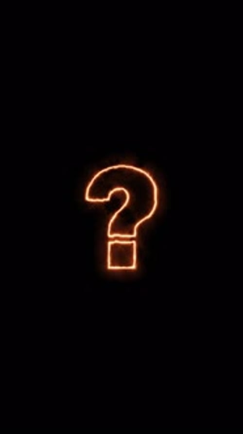 Neon Glowing Question Mark Reveal