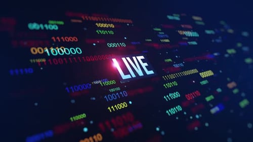 Contexte du code binaire numérique en direct