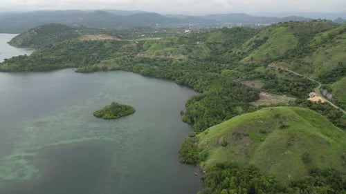 Breathtaking Aerial View of Tropical Green Islands