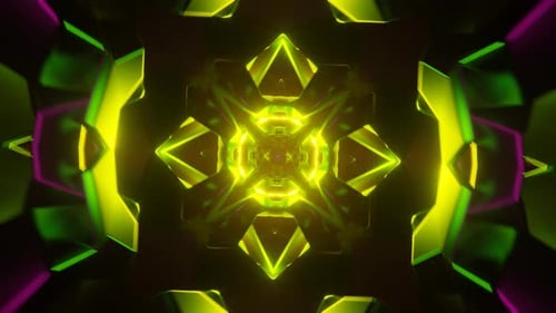 Vibrant Neon Lights Flash in a Rhythmic Disco Pattern in This Continuous VJ Loop