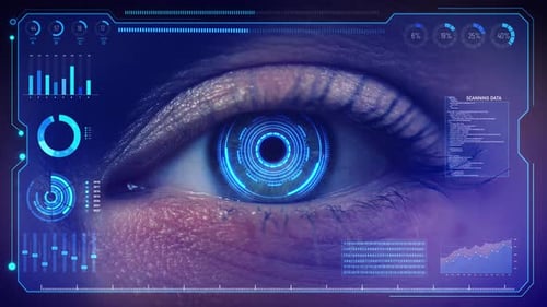 Cyber Eye Technology Computer Scifi Background Virtual Eye of Internet Control Innovation Tech