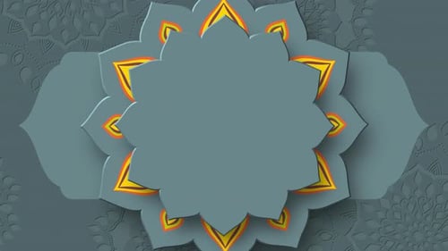 Rotating Indian Rangoli with copy space.