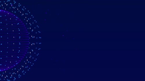 Digital Data Sphere Rotating Background with Binary Code