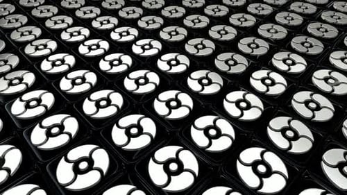 Luxury Background with Floating Black Cubes, Exclusive, White Figures, Reflection, 3D Render