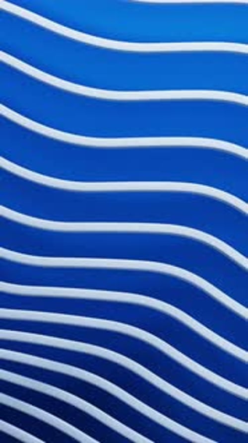 Elegant 3D white lines on vivid blue. Ideal for abstract or tech visuals.