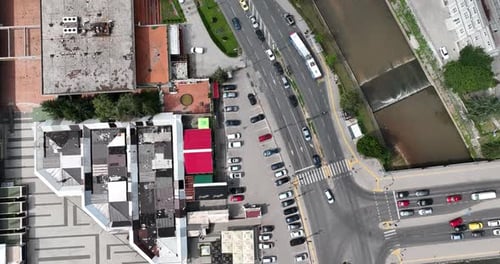 Sarajevo City Bosnia and Herzegovina Capital Cityscape Drone Aerial Footage at Foggy and Sunny Day