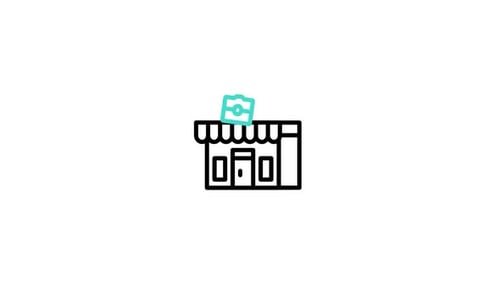 Animated Flat Design Photography Store Icon
