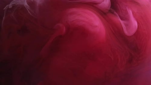 Swirling Red and White Ink Abstract