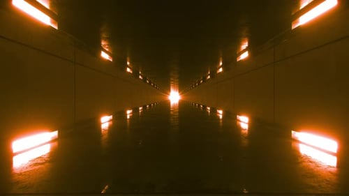Boucle d'animation Sci-Fi Tunnel illuminée