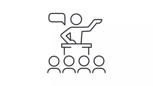 Public communication line animation