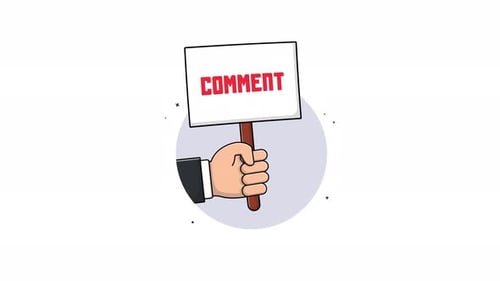 4K-Animationsvideo mit Kommentarbanner-Konzept