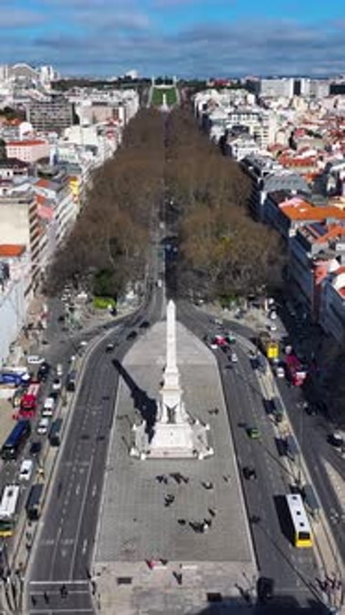 Monument To The Restorers At Lisbon In Metropolitan Region Portugal.