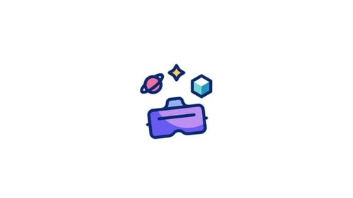 Animiertes Symbol für Vr-Brillen