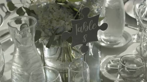 Elegant Table Setting for Wedding Celebration